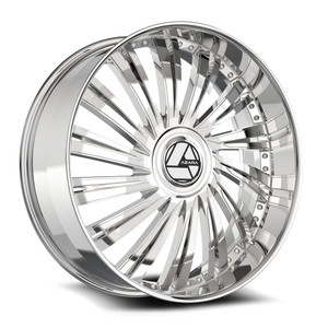 Azara Azx-102 Wheels Rims 30x9.5 Blank Custom Drilled Chrome 15mm | AZX-1023095BL15C