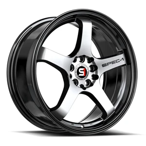 Spec-1 Spt-31 Wheels Rims 19x9.5 Blank Custom Drilled Gloss Black & Machined 25mm | SPT-311995BL25BM