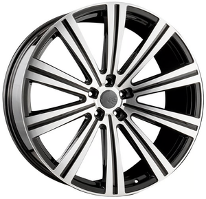 Ag Luxury Vanguard Wheels Rims 24x10 5x120 Gloss Black Machined 35mm | VANG-GBM520241035