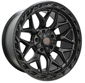 Disaster Off Road D12 Wheels Rims 20x10 5x127 5x139.7 Satin Black -12mm | D12-05127N12SB