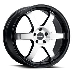 Kalon Suzuka 106 Wheels Rims 18x8 5x114.3 Gloss Black Machined 38mm | 106AB-1880F38