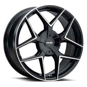 Kalon Falcon 201 Wheels Rims 16x7 5x100 5x114.3 Gloss Black Machined 38mm | 201AB-1670AF38