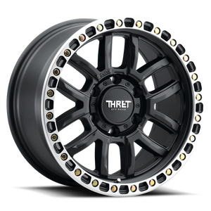 Thret Offroad Simulated 707 Wheels Rims 20x9 6x135 Matte Black W/ Machined Ring 0mm | 707FA-2090T0