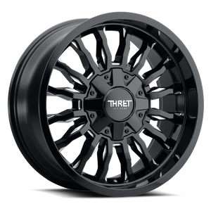 Thret Offroad Gamma 808 Wheels Rims 18x9 5x127 5x139.7 Gloss Black Milled -12mm | 808AD-1890JM-12