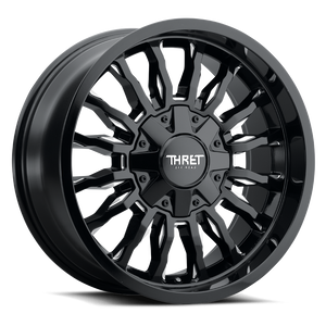 Thret Offroad Gamma 808 Wheels Rims 18x9 8x165.1 8x170 Gloss Black Milled -12mm | 808AD-1890VW-12