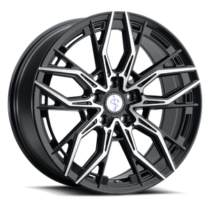 Sapphire Luxury Alloys Sx07 Wheels Rims 20x9 5x120 Gloss Black Machined 35mm | SX07AB-2090H35