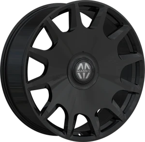 Massiv 927 Wheels Rims 22x9 5x112 5x114.3 Black 27mm | MAS927-22945-27B-FC
