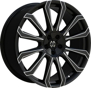 Massiv 929 Wheels Rims 20x8.5 5x108 5x114.3 Black Milled 35mm | MAS929-2854BMW