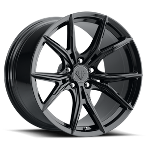 Blaque Diamond BD-F7 Wheels Rims 20x12 Blank Custom Drilled Gloss Black 10mm | PW#904