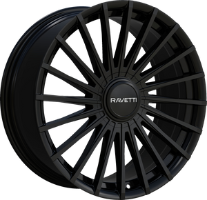 Ravetti M19 Wheels Rims 18x8 5x114.3 5x120 Black 38mm | RAV-M19-8813B
