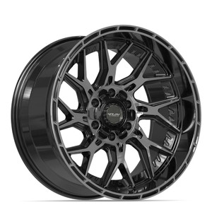 4Play 4PL28 Wheels Rims 22x12 6x135 6x139.7 Gloss Black w/ Brushed Face & Tinted Clear 44mm | 4PL28-22120-6D55-44BBT