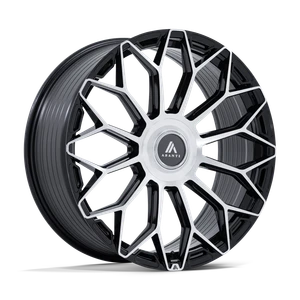 Asanti AB051 Envoy Wheels Rims 24x10 Blank Custom Drilled Gloss Black w/ Machined Face 20mm | AB051BD24100020