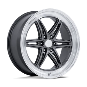 American Racing AR953 Groove 6 Drag Wheels Rims 20x9.5 6x139.7 Anthracite w/ Diamond Cut Lip 25mm | AR953AD20956125
