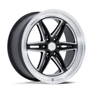 American Racing AR953 Groove 6 Drag Wheels Rims 17x10 6x139.7 Gloss Black Milled w/ Diamond Cut Lip 35mm | AR953BE17106135