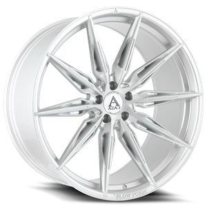 Azad AZFF02 Wheels Rims 22x9 Blank Custom Drilled Brushed Silver 15mm | AZFF02229BLANK+15BR/S