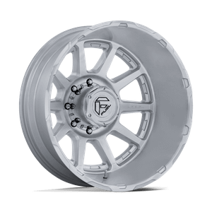 Fuel Dually D912 Circuit Dually Wheels Rims 22x8.25 10x225 Gloss Silver w/ Machined Face -202mm | D9122282A935