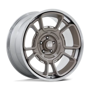 US Mags UC147 Flagstaff Wheels Rims 20x11 Blank Custom Drilled Pewter w/ Chrome Lip -6mm | UC147AP20110006N
