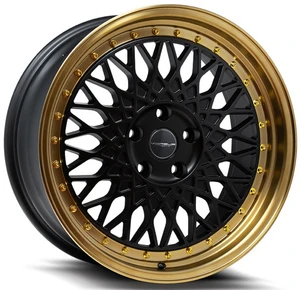 Versus VS08 Wheels Rims 17x8 5x112 Matte Black With Bronze Lip 35mm | VS081785112+35MATTEBLACK/BL