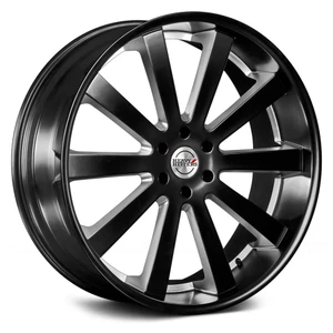 Heavy Hitters HH10 Wheels Rims 26x10 6x139.7 Absolute Black w/ Milling 15mm | HH10-2610XX15LAP