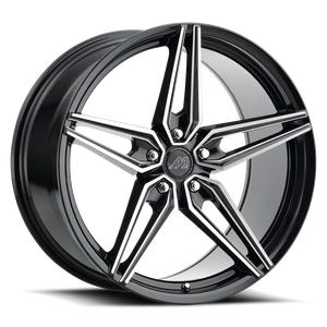 Mach MF.2 Wheels Rims 19x9.5 Blank Custom Drilled Gloss Black Machined 20mm | MF2-1995Z25FGBFX