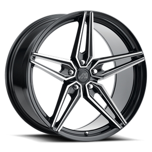 Mach MF.2 Wheels Rims 20x10.5 Blank Custom Drilled Gloss Black Machined 20mm | MF2-2015Z20FGBFX