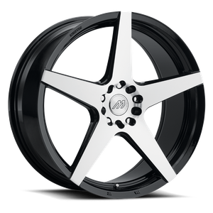 Mach MP.52 Wheels Rims 17x7.5 5x114.3 5x120 Gloss Black w/ Machined Face 35mm | MP52-1775L35FGBMF