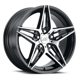 Mach MP.56 Wheels Rims 18x8 5x100 Gloss Black w/ Machined Face 42mm | MP56-1880DD42FGBMF