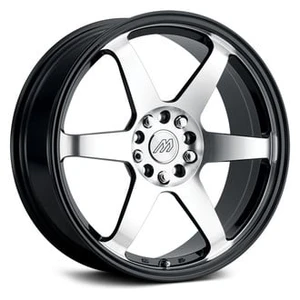 Mach MP.60 Wheels Rims 18x8 5x112 5x114.3 Gloss Black w/ Machined Face 35mm | MP60-1880I35FGBMF