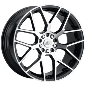Mach MP.74 Wheels Rims 17x7.5 4x100 4x114.3 Gloss Black w/ Machined Face 35mm | MP74-1775B35FGBMF