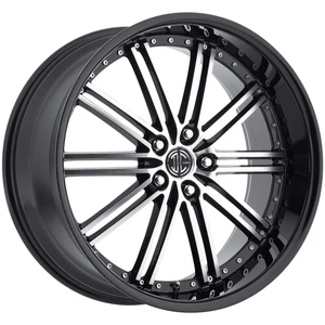 2Crave No.33 Wheels Rims 20x8.5 Blank Custom Drilled Gloss Black w/ Machined Face 35mm | N33-2085Z35JB