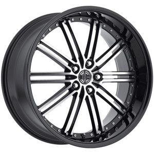 2Crave No.33 Wheels Rims 22x10.5 Blank Custom Drilled Gloss Black w/ Machined Face 20mm | N33-2215Z20JB