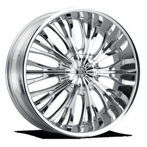 2Crave No.43 Wheels Rims 24x9.5 6x135 6x139.7 Chrome 30mm | N43-2495Y30PC