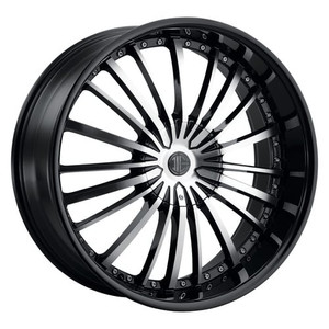 2Crave No.48 Wheels Rims 22x9.5 6x135 6x139.7 Gloss Black w/ Machined Face 25mm | N48-2295Y25PB