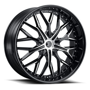 2Crave No.49 Wheels Rims 24x10 Blank Custom Drilled Gloss Black w/ Machined Face 15mm | N49-2410Z15MB