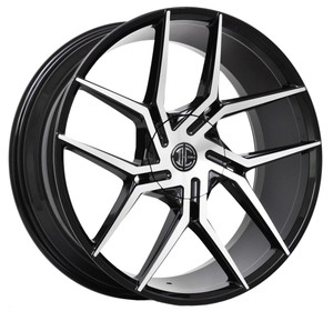 2Crave No.51 Wheels Rims 18x8 5x100 5x114.3 Gloss Black w/ Machined Face 35mm | N51-1880D35FB