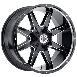 Xtreme NX-17 Wheels Rims 22x10 Blank Custom Drilled Midnight Black w/ Diamond Cut Face And Lip -25mm | NX17-2210ZL-25XBDG
