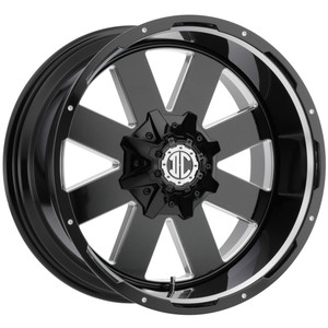 Xtreme NX-18 Wheels Rims 20x10 5x139.7 5x150 Midnight Black Milled With Undercut -25mm | NX18-2010TQ-25TBXG