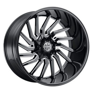 Xtreme NX-26 Wheels Rims 20x10 6x135 6x139.7 Midnight Black Milled -25mm | NX26-2010Y-25RBX