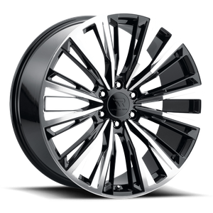 Replica Tech RT-29 Wheels Rims 20x9 6x139.7 Black w/ Polished Face 28mm | RT29-2090XX28LBP