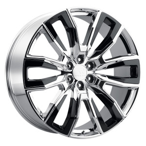 Replica Tech RT-49 Wheels Rims 26x10 6x139.7 Chrome With Glossy Black Inserts 31mm | RT49-2610XX31LCH-BI