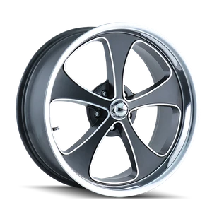 Ridler 645 Wheels Rims 20x10 5x114.3 Matte Black w/ Polished Lip 0mm | EC 645-2165MBP