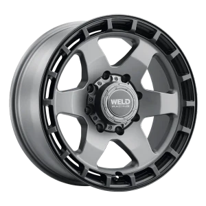 Weld Off-Road Ridge Wheels Rims 20x9 8x165.1 Satin Gunmetal w/ Satin Black Ring 0mm | W15109082500