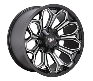 Red Dirt Road RD52-M Wheels Rims 17x9 6x135 6x139.7 Gloss Black w/ Milled Windows and Machined Face 0mm | WRDW052S14O08P077F056C28