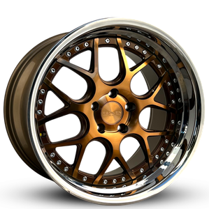 Rennen CSL-2 Wheels Rims 19x8.5 5x120 Tinted Bronze w/ Chrome Stainless Lip 33mm | SL219850K033CTN101