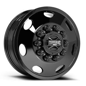 Torque Dually TW612F Revolver Wheels Rims 20x8.25 10x225 Gloss Black 134mm | TW612F-20822505+134