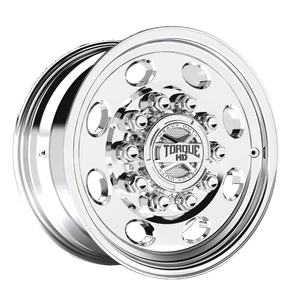 Torque Dually TW646F Titan Wheels Rims 20x10 10x225 Polished 54mm | TW646F-20102502+53.55