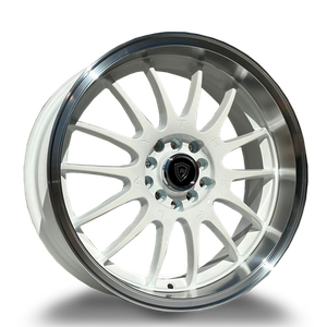 White Diamond W824 Wheels Rims 17x7.5 5x100 5x114.3 Gloss White Machined Lip 35mm | 82417751010011435GWML