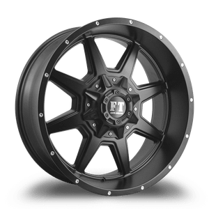 Full Throttle FT2 Wheels Rims 20x10 5x127 5x135 Satin Black 0mm | FT22010101271350SB.
