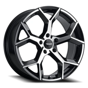 Venom 37 Wheels Rims 18x8.5 5x114.3 Gloss Black Machined 35mm | VEN3718855114+35B-A2