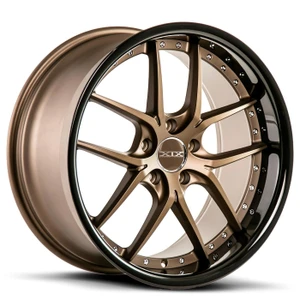 XIX X61 Wheels Rims 20x8.5 5x112 Matte Bronze With Gloss Black Lip 35mm | X61208522+35MBRB